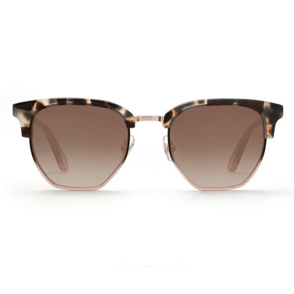 KREWE EyewearTHALIA - Malt Matte Black Fade + Rose Gold Mirrored